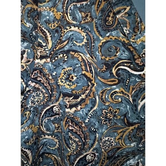 Garnet Hill paisley swirl Print drop waist silky viscose dress Sz 6 Boho Artsy - Picture 8 of 12
